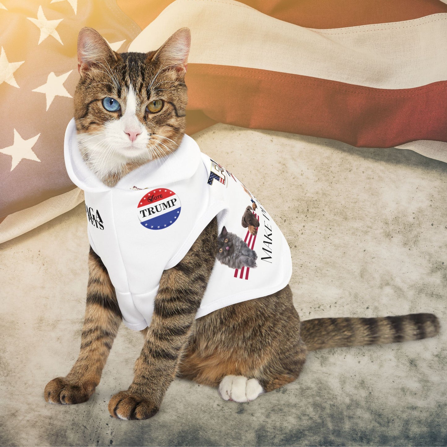 The Trump 2024 "MAGA Pets" Hoodie – Patriotic Edition